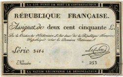 250 Livres FRANKREICH  1793 Ass.45a