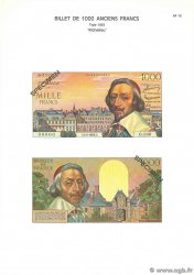 1000 Francs RICHELIEU Planche FRANCE  1975 F.42pl UNC-