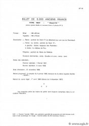 5000 Francs HENRI IV Planche FRANCE  1975 F.49pl UNC-