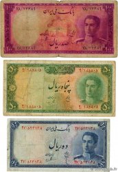 5, 50 et 100 Rials Lot IRAN  1948 P.047, P.049 et P.050 G