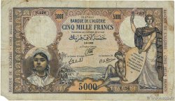 5000 Francs TUNISIA  1942 P.21