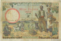 1000 Francs ALGERIA  1942 P.086