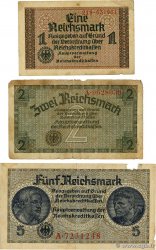 1, 2 et 5 Reichsmark Lot DEUTSCHLAND  1940 P.R136 au P.R138