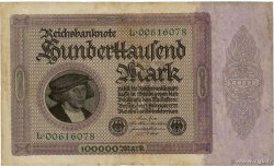 100000 Mark ALEMANIA  1923 P.083a BC