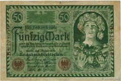 50 Mark  DEUTSCHLAND  1920 P.068 fS