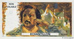 1000 Francs BALZAC Échantillon FRANCIA  1980 EC.1980.01 FDC