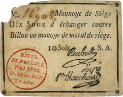 10 Sous FRANCE Regionalismus und verschiedenen Mayence 1793 Kol.030 S