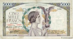 5000 Francs VICTOIRE Impression à plat FRANCE  1939 F.46.09 TB+