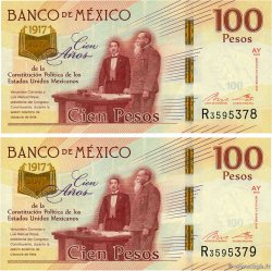 100 Pesos Consécutifs MEXIQUE  2017 P.130c NEUF