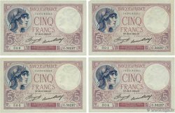 5 Francs FEMME CASQUÉE Consécutifs FRANCE  1933 F.03.17 VF+