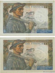 10 Francs MINEUR Lot FRANCE  1947 F.08.19