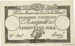 25 Sols FRANCIA  1792 Ass.25a q.FDC