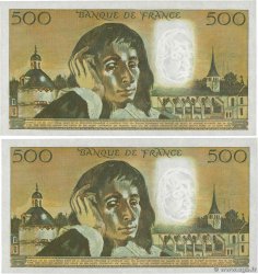 500 Francs PASCAL Consécutifs FRANCIA  1973 F.71.09 q.AU