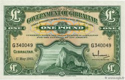 1 Pound GIBRALTAR  1965 P.18a fST+