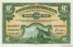 1 Pound GIBRALTAR  1971 P.18b SC+
