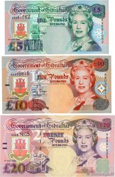 5, 10 et 20 Pounds Sterling Lot GIBRALTAR  1995 P.25a, P.26a et P.27a UNC-