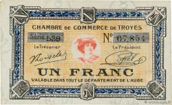 1 Franc FRANCE regionalismo e varie Troyes 1918 JP.124.14