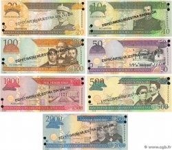 10 à 2000 Pesos Oro Spécimen RÉPUBLIQUE DOMINICAINE  2003 P.169s au P.174s pr.NEUF