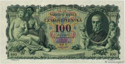 100 Korun Spécimen TSCHECHOSLOWAKEI  1931 P.023s fST+