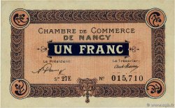 1 Franc FRANCE régionalisme et divers Nancy 1921 JP.087.49
 SPL