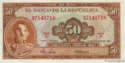 50 Pesos Oro COLOMBIE  1967 P.402 NEUF