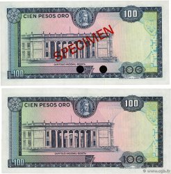 100 Pesos Oro Spécimen COLOMBIA  1973 P.415s et P.415 AU+