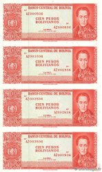 100 Pesos Bolivianos Planche BOLIVIA  1962 P.163r SC+