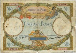 50 Francs LUC OLIVIER MERSON FRANCE  1927 F.15.01 B