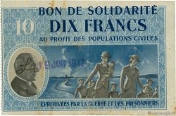 10 Francs BON DE SOLIDARITÉ FRANCE Regionalismus und verschiedenen  1941 KL.07 SS