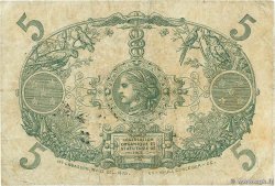 5 Francs Cabasson rouge MARTINIQUE  1903 P.06A MB