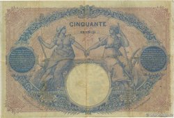 50 Francs BLEU ET ROSE FRANKREICH  1891 F.14.03 fSS