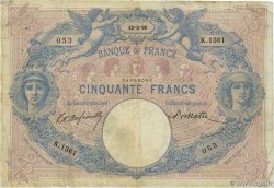 50 Francs BLEU ET ROSE FRANCE  1898 F.14.10 pr.TB