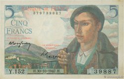 5 Francs BERGER FRANCE  1947 F.05.07