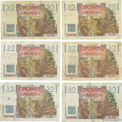 50 Francs LE VERRIER Lot FRANCE  1951 F.20.17 B à TB
