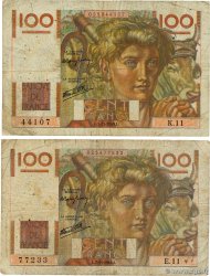 100 Francs JEUNE PAYSAN Lot FRANCE  1945 F.28.01