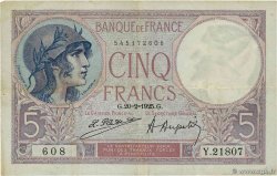 5 Francs FEMME CASQUÉE FRANCE  1925 F.03.09 TB+