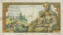 1000 Francs DÉESSE DÉMÉTER FRANCE  1942 F.40.10