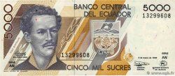 5000 Sucres ECUADOR  1999 P.126 MBC+
