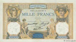 1000 Francs CÉRÈS ET MERCURE type modifié FRANCE  1937 F.38.02 pr.TTB