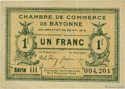 1 Franc FRANCE regionalism and various Bayonne 1916 JP.021.32