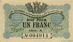 1 Franc FRANCE régionalisme et divers Le Puy 1916 JP.070.03 SUP