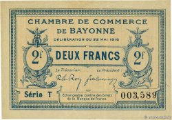 2 Francs FRANCE régionalisme et divers Bayonne 1916 JP.021.36 SUP