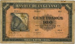 100 Francs GUYANE 1942 P.13a