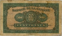 100 Francs FRENCH GUIANA  1942 P.13a G