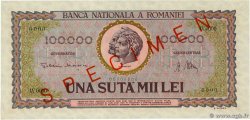 100000 Lei Spécimen RUMÄNIEN  1947 P.059s fST+