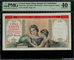 500 Piastres FRENCH INDOCHINA  1951 P.083a VF+