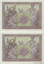 20 Francs Consécutifs ALGERIA  1945 P.092b FDC