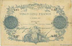 25 Francs type 1870 - Paris FRANCIA  1870 F.A43.01