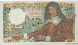 100 Francs DESCARTES FRANKREICH  1943 F.27.03