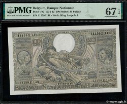 100 Francs - 20 Belgas BÉLGICA  1943 P.107 FDC